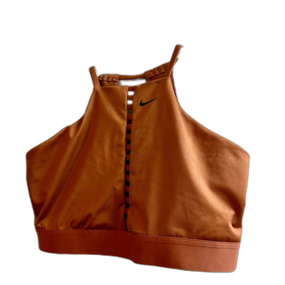 Nike Burnt Orange High-Neck Sports Bra - Picture 4 of 7
